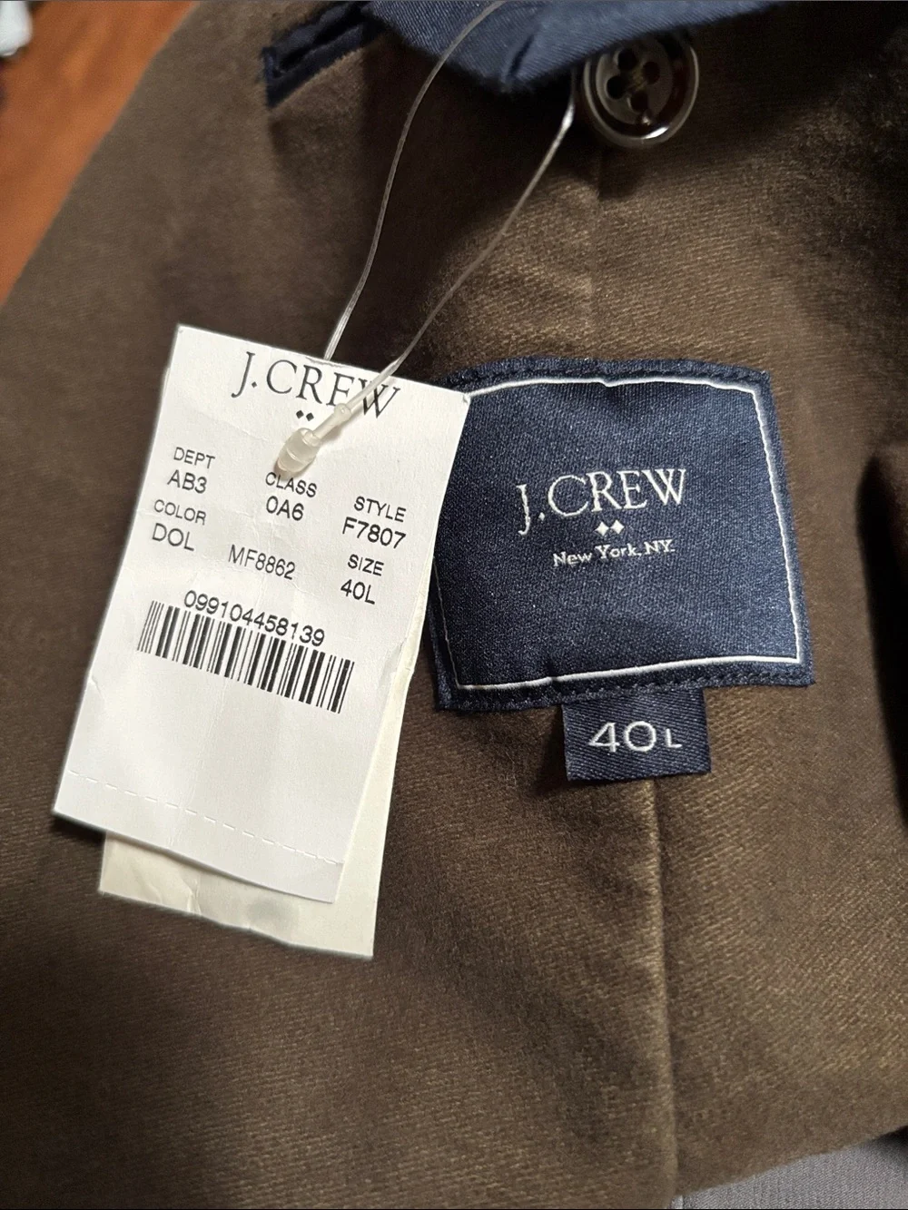 J. Crew Unlined DV Blazer Sport Coat